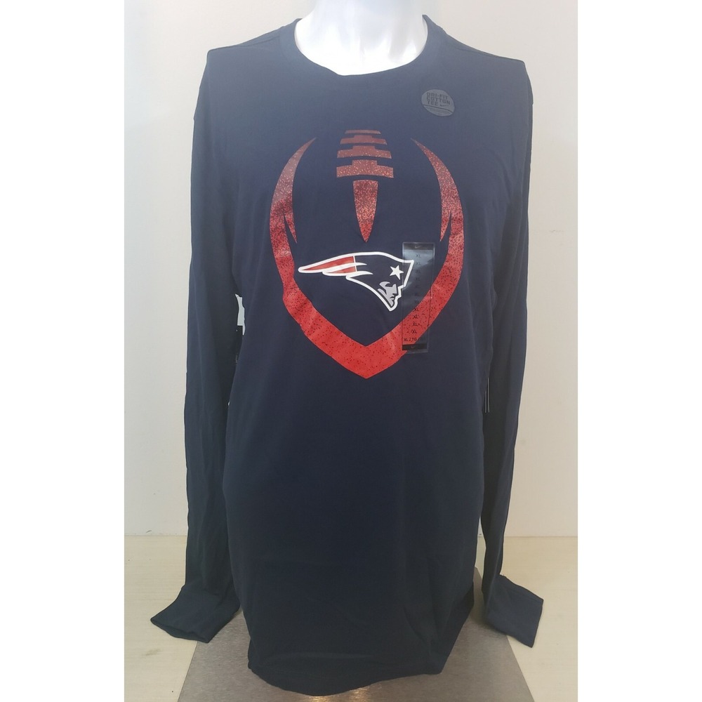 New England Patriots T Shirt Mens Size XL Long Sleeve Nike Dri-Fit‎
